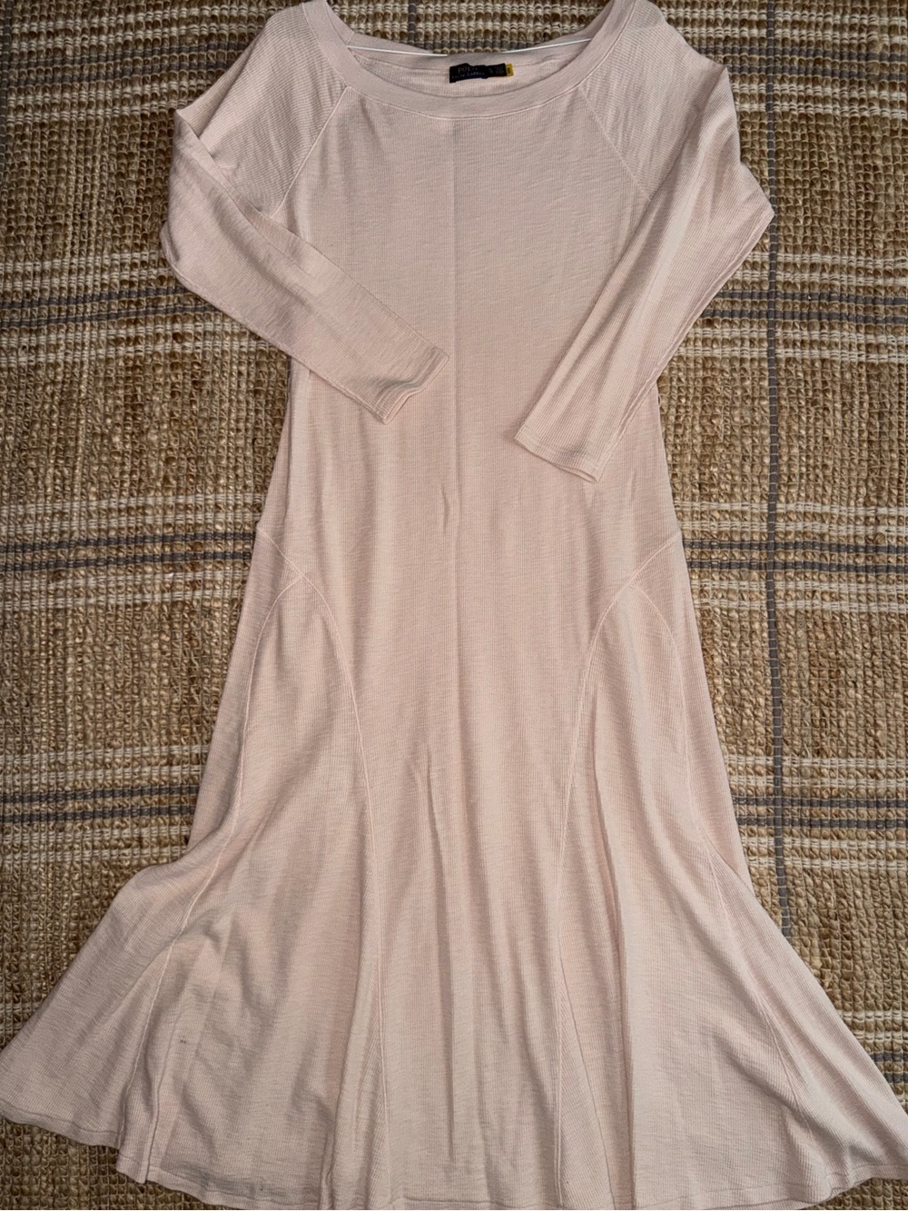 Polo Ralph Lauren $199 Waffle-Knit Maxidress Ivory XL EUC